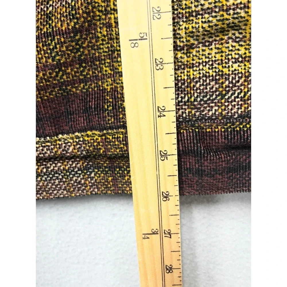 Levi's Sherpa Lined Plaid Trucker Jacket Men Large Brown Yellow Western Workwear